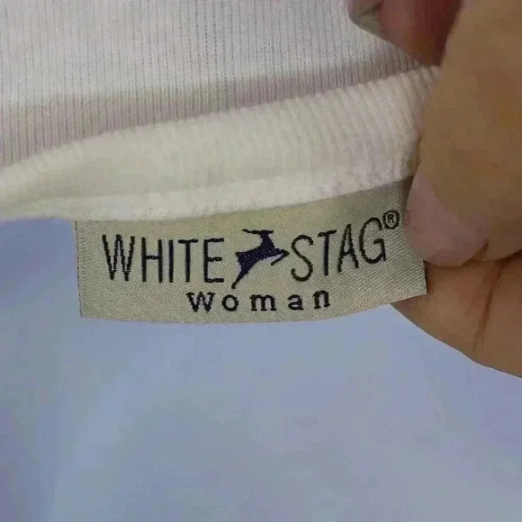 White Stag Woman Size 3XL White button down top lace detail sleeves 26 - 28W - Picture 8 of 10